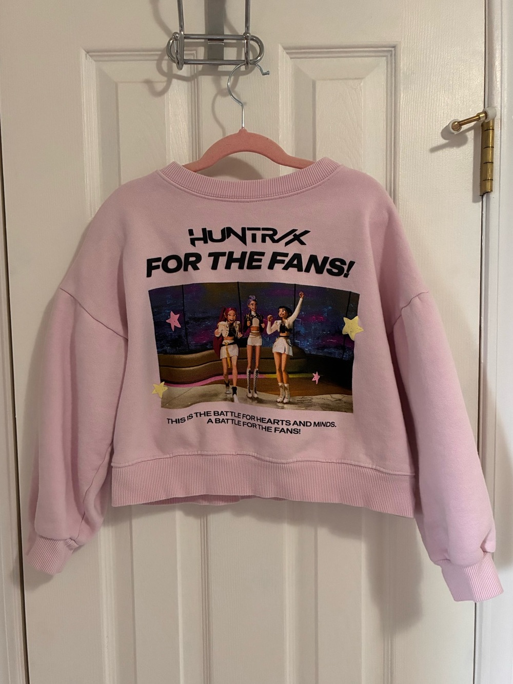 Zara Pink K-Pop Demon Hunters Crewneck Sweatshirt